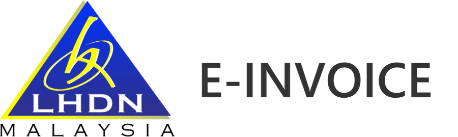 A logo of LHDN Malaysia featuring 'E-Invoice' title.